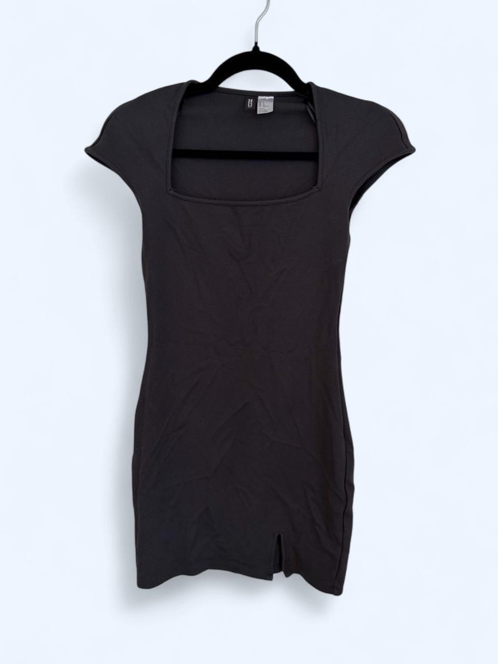 H&M dark grey cap sleeve bodycon dress